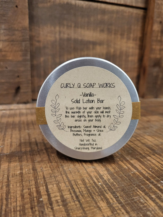 Solid Lotion Bars